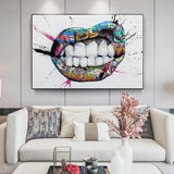 Graffiti Lips Canvas - Urbbans