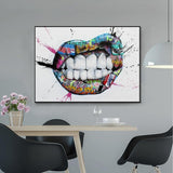 Graffiti Lips Canvas - Urbbans