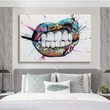Graffiti Lips Canvas - Urbbans