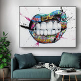Graffiti Lips Canvas - Urbbans